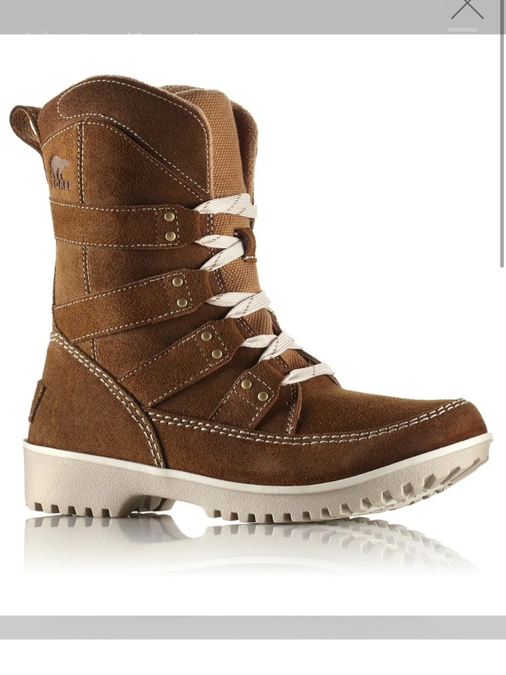 Sorel Meadow Lace Boots Brown Suede Waterproof Sz 7.5